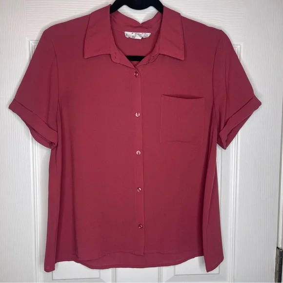 Pink Rose Maroon Top - Picture 1 of 5